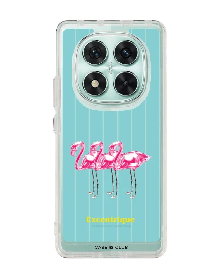 redmi note 14 pro clear case triple flamingo