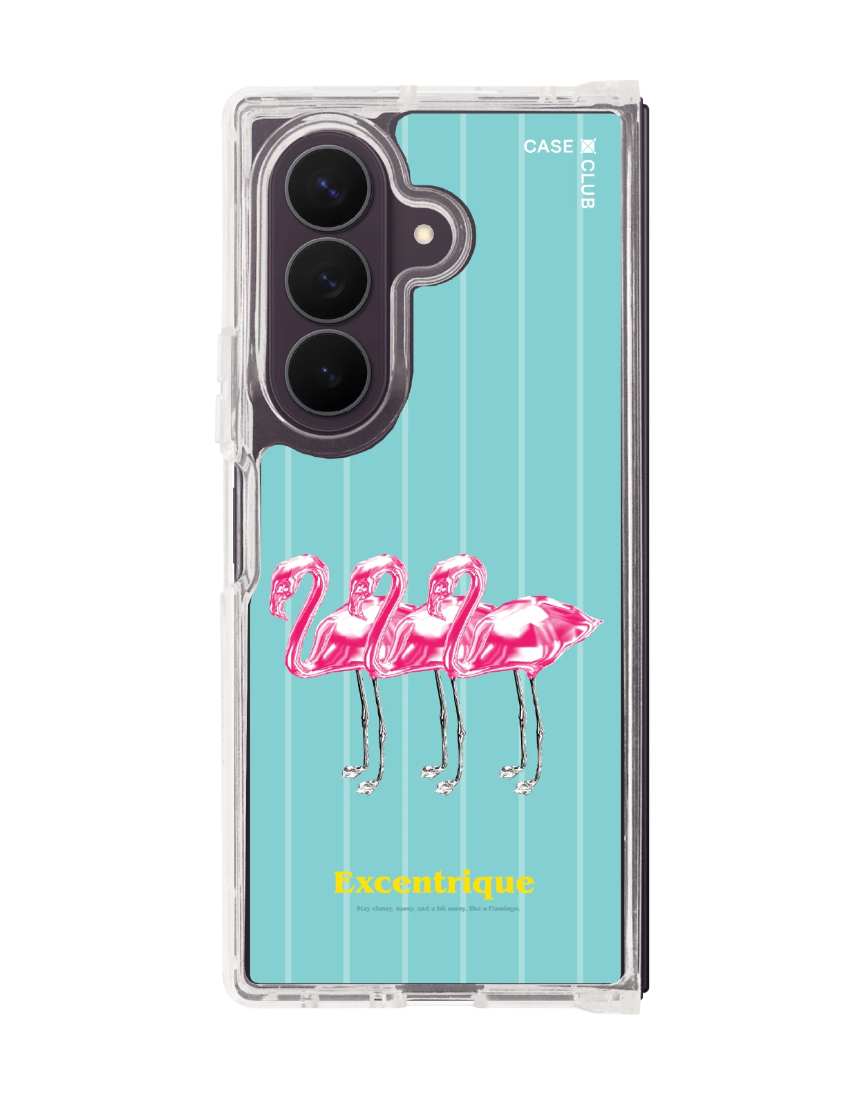 samsung galaxy z fold 8 ultra clear magsafe triple flamingo