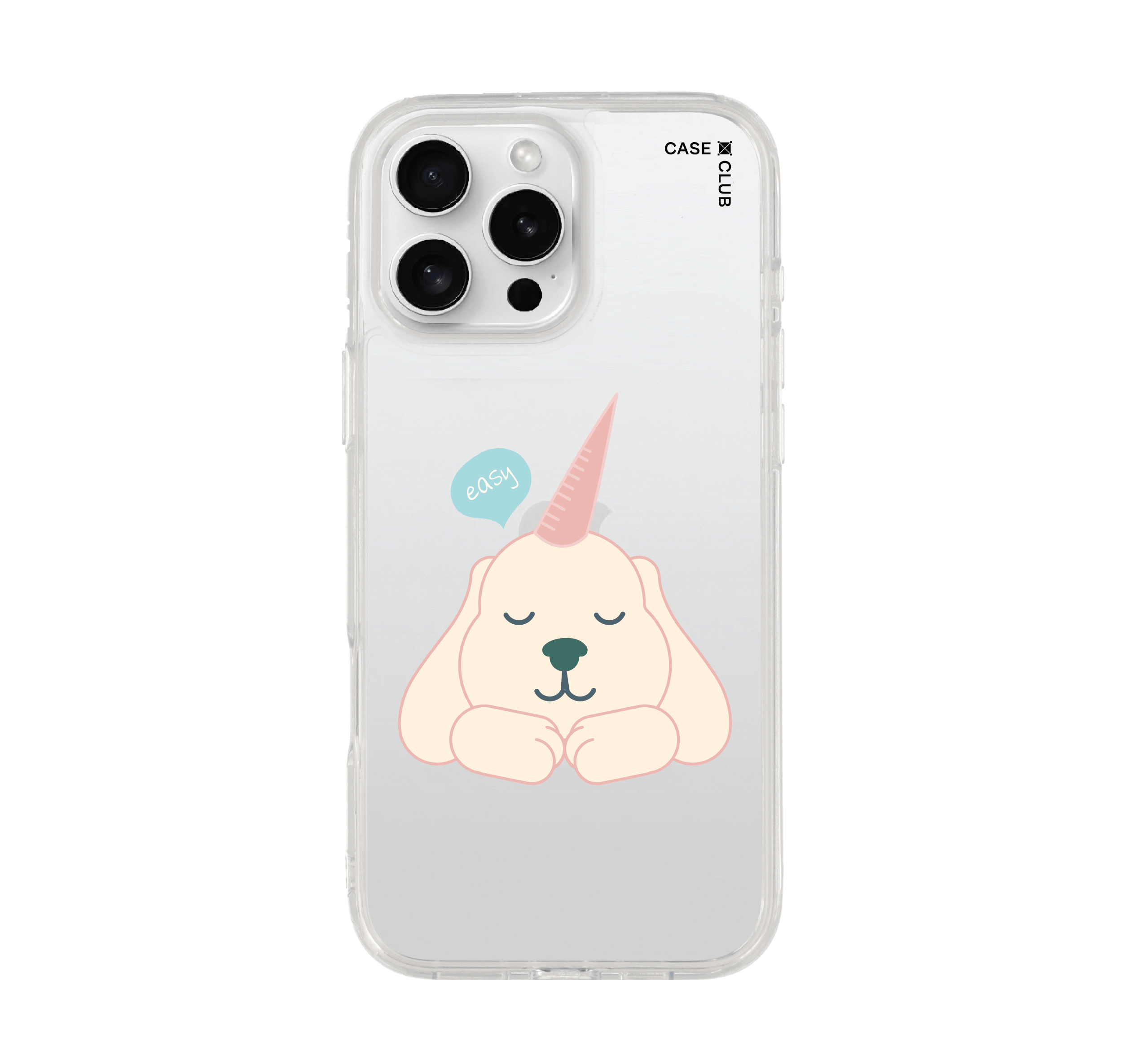 iPhone 16 Pro Max Clear Case Unicorn Golden Retriever