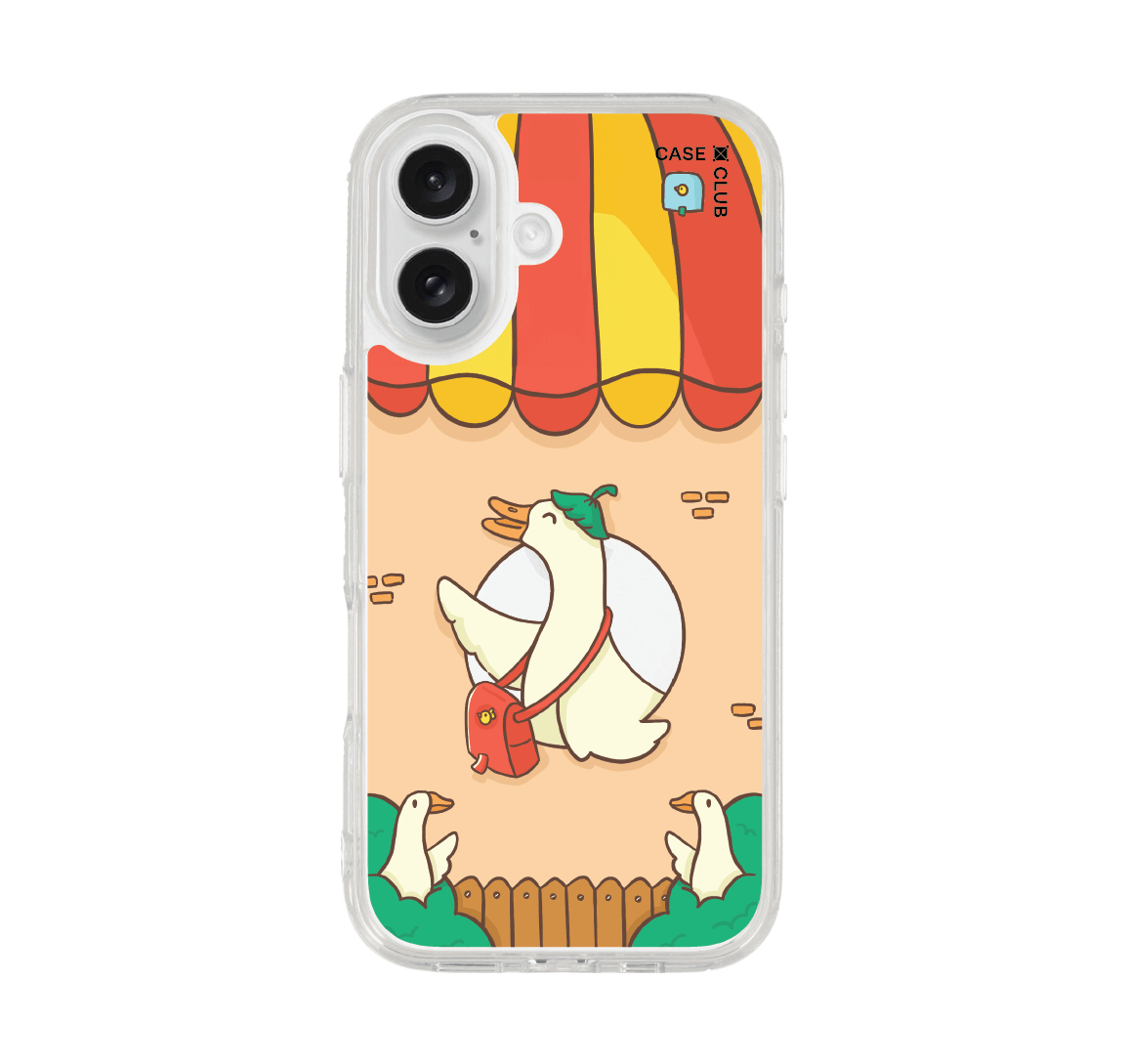 เคสใส iphone 16 เป็ดพักผ่อนชิลล์