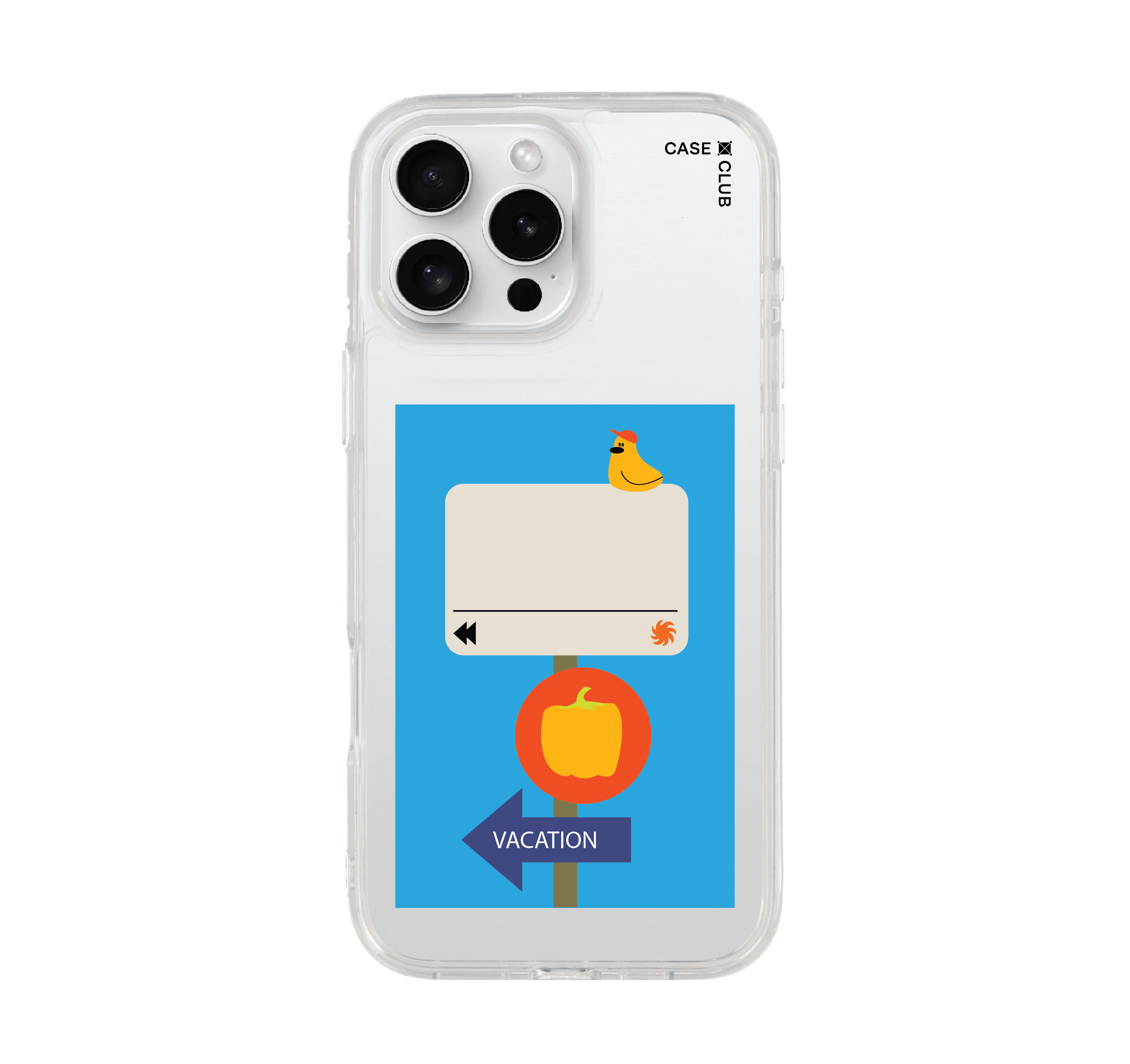 iphone 16 pro max clear case vacation signage