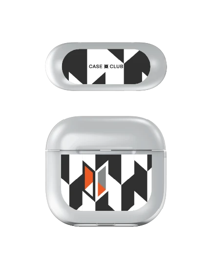 เคสใส airpods 4 ฮาวด์สทูธขาวดำแนวตั้ง