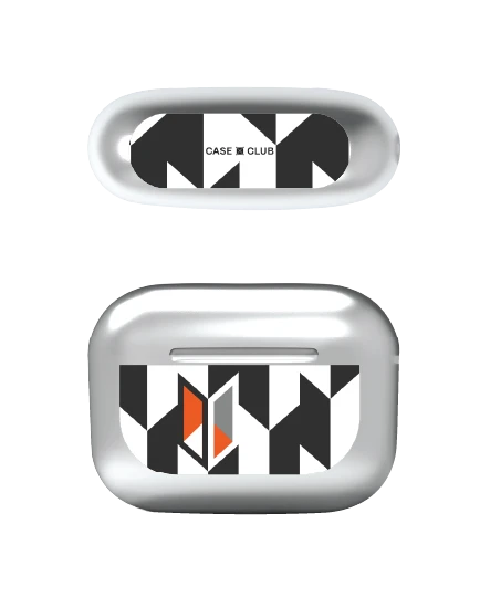 airpods pro 2 silver case vertical houndstooth