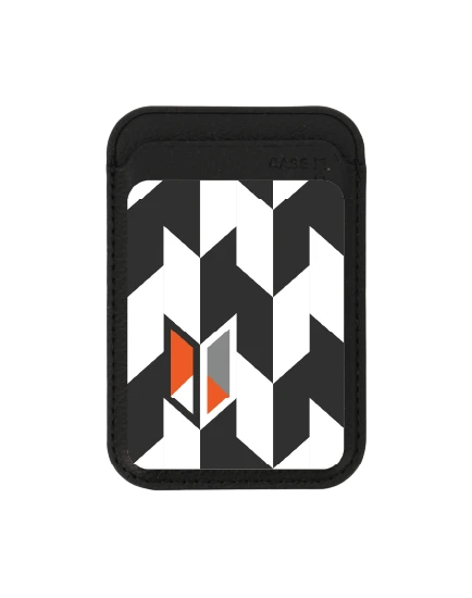 black wallet magsafe vertical houndstooth