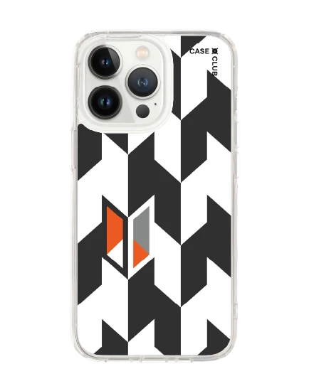 iphone 13 pro clear case vertical houndstooth