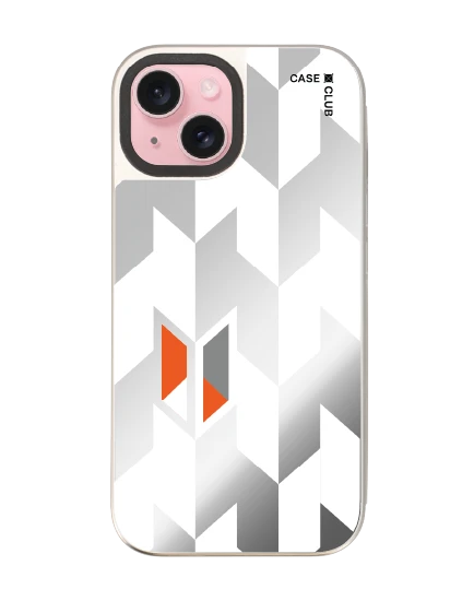 เคสกระจก iphone 15 magsafe ฮาวด์สทูธขาวดำแนวตั้ง