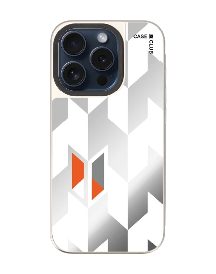 เคสกระจก iphone 15 pro magsafe ฮาวด์สทูธขาวดำแนวตั้ง