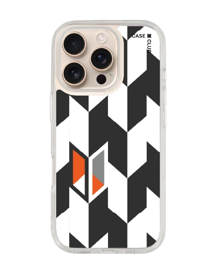 เคสใส iphone 16 pro magsafe ฮาวด์สทูธขาวดำแนวตั้ง