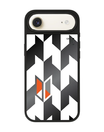 เคสกระจก iphone air matte magsafe ฮาวด์สทูธขาวดำแนวตั้ง