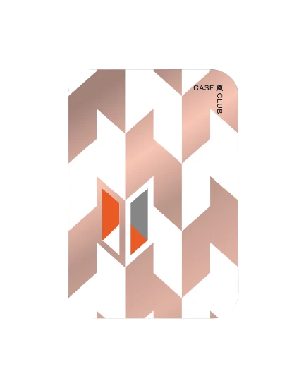 magnetic mirror cardholder stand vertical houndstooth