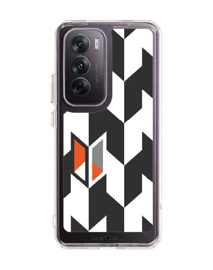 oppo reno 12 clear case vertical houndstooth