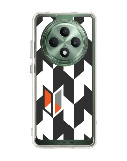 oppo reno 12f clear case vertical houndstooth