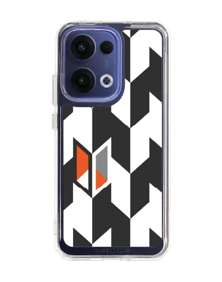 oppo reno 13 clear case vertical houndstooth