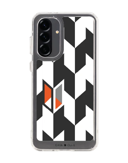 samsung galaxy a56 clear case vertical houndstooth