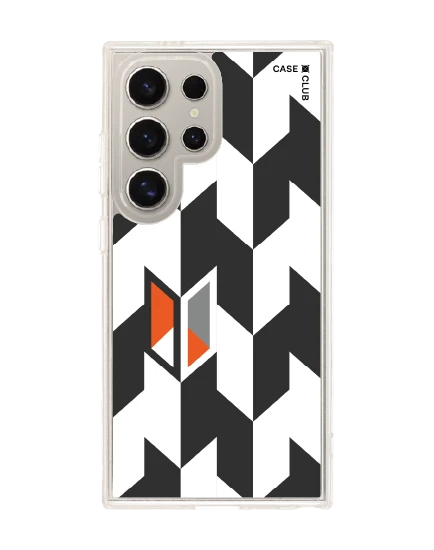 เคสใส samsung s24 ultra magsafe ฮาวด์สทูธขาวดำแนวตั้ง