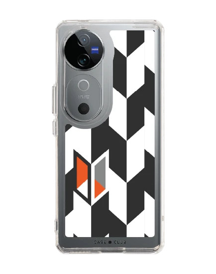 เคสใส vivo v40 5g ฮาวด์สทูธขาวดำแนวตั้ง