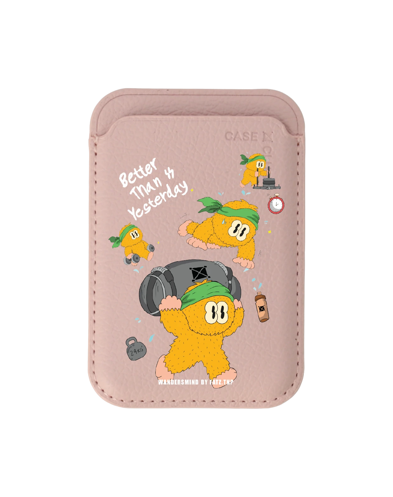 baby pink wallet magsafe wandersmind fitness