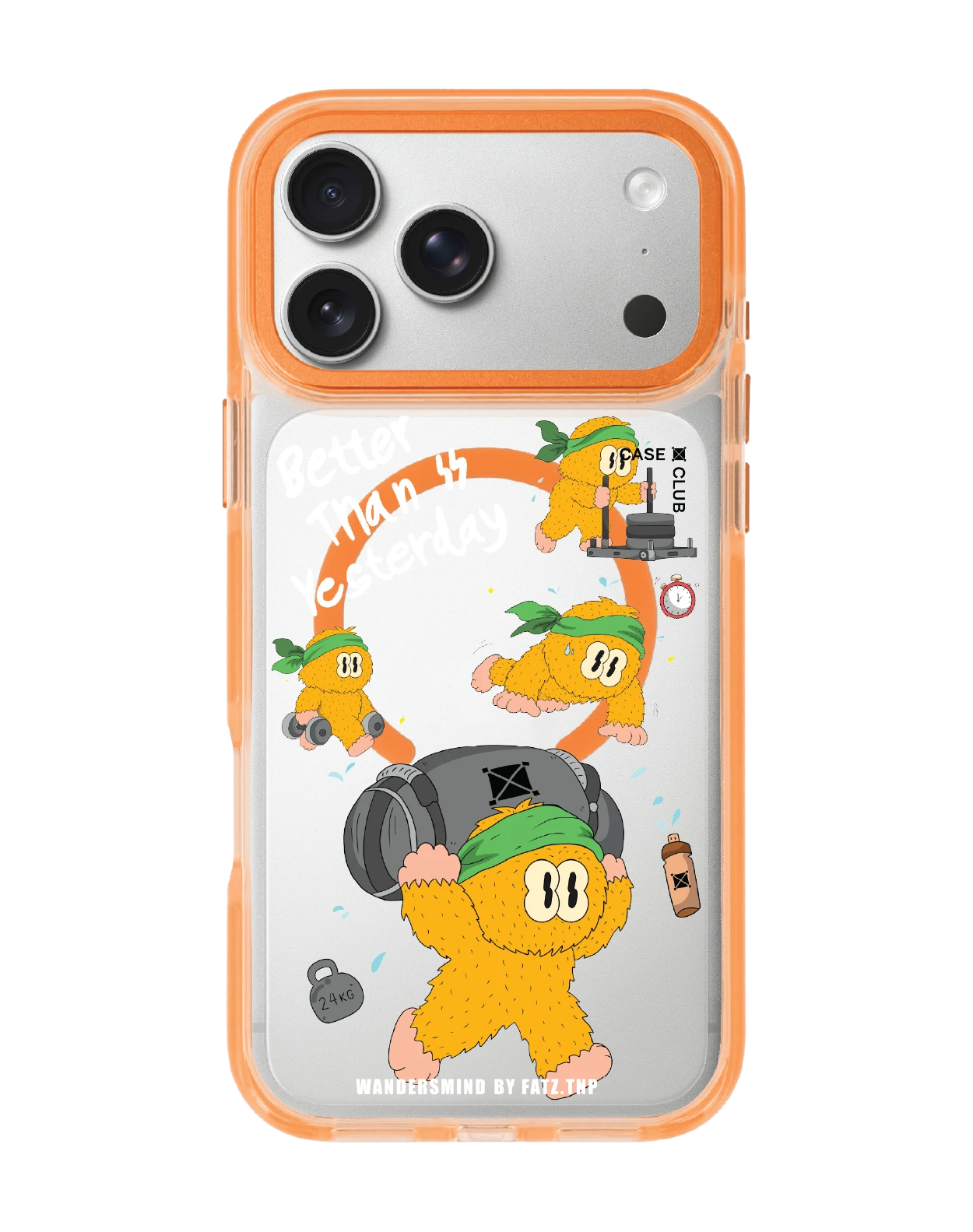 iphone 17 pro max clear orange magsafe wandersmind fitness