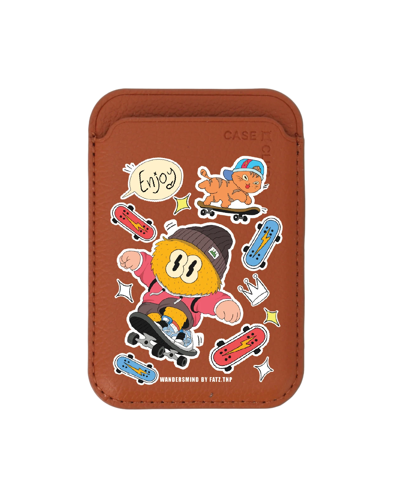 brown wallet magsafe wandersmind sticker