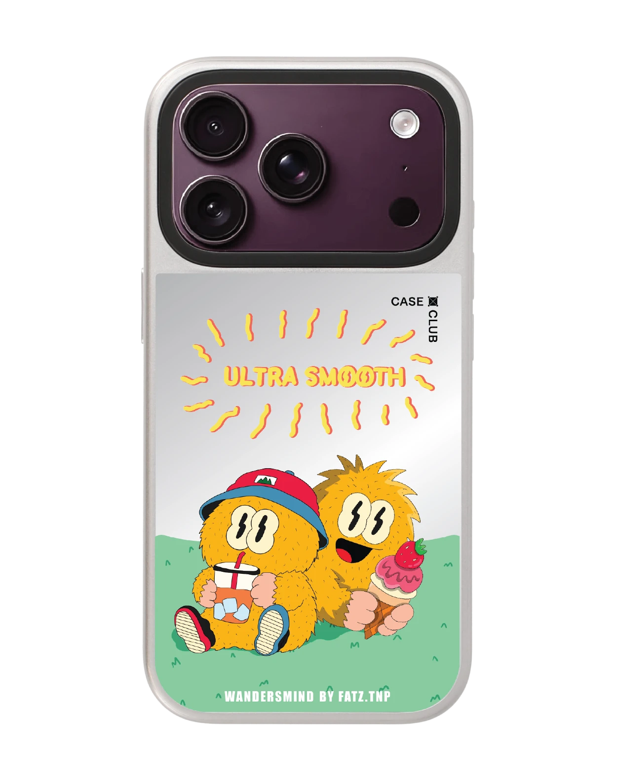 เคสกระจก iphone 18 pro magsafe สีเงิน wandersmind อัลตร้าสมูท
