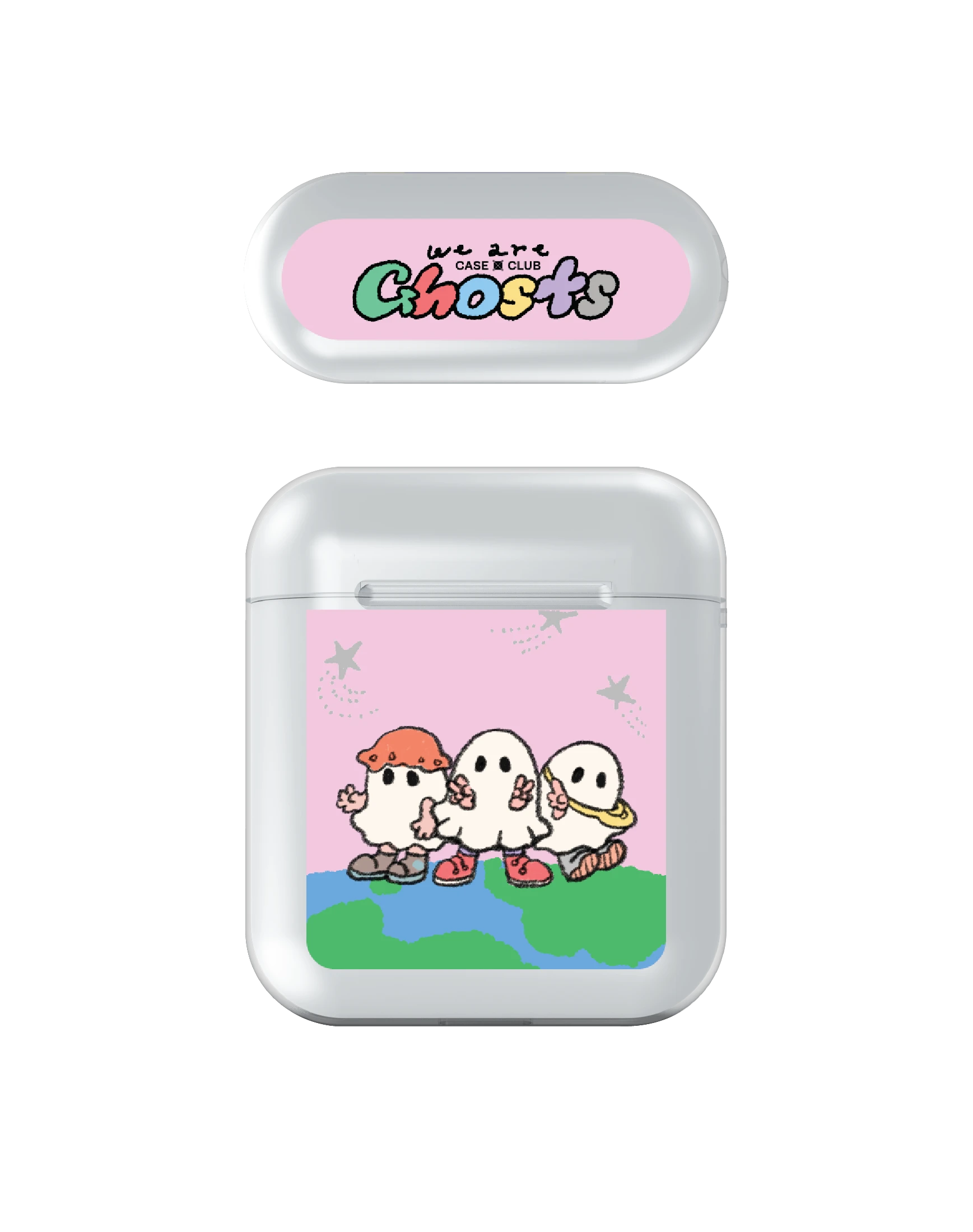 เคสใส airpods รุ่น 1/2 ghost club สามเกลอผีน้อยสุดซ่าส์