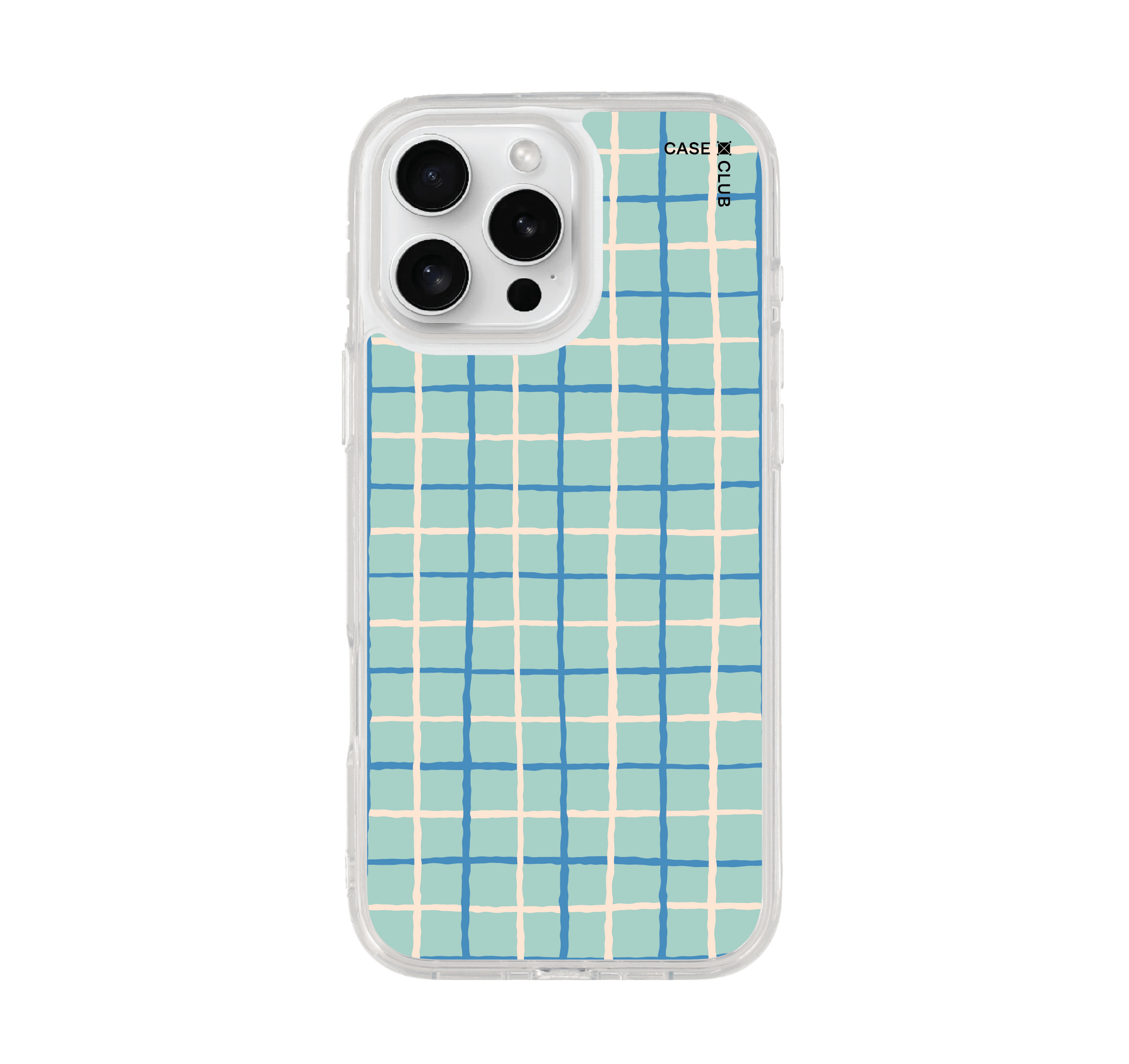 เคสใส iphone 16 pro max magsafe แถบสีขาวน้ำเงิน