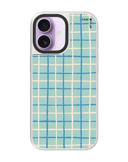 iphone 17 mirror silver magsafe white & blue stripes