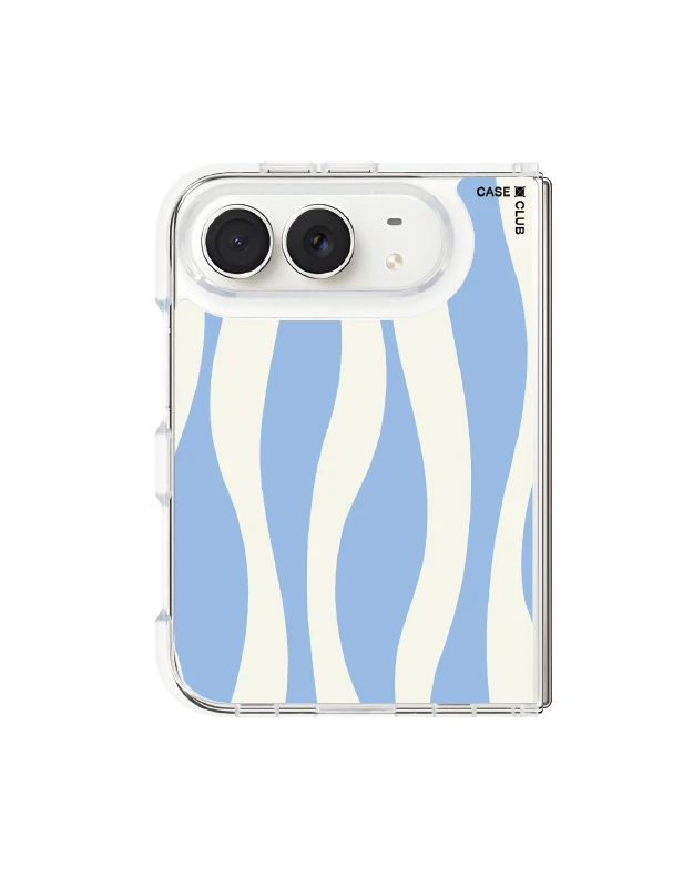 เคสใส iphone duo magsafe ลายคลื่นน้ำสีขาวน้ำเงิน