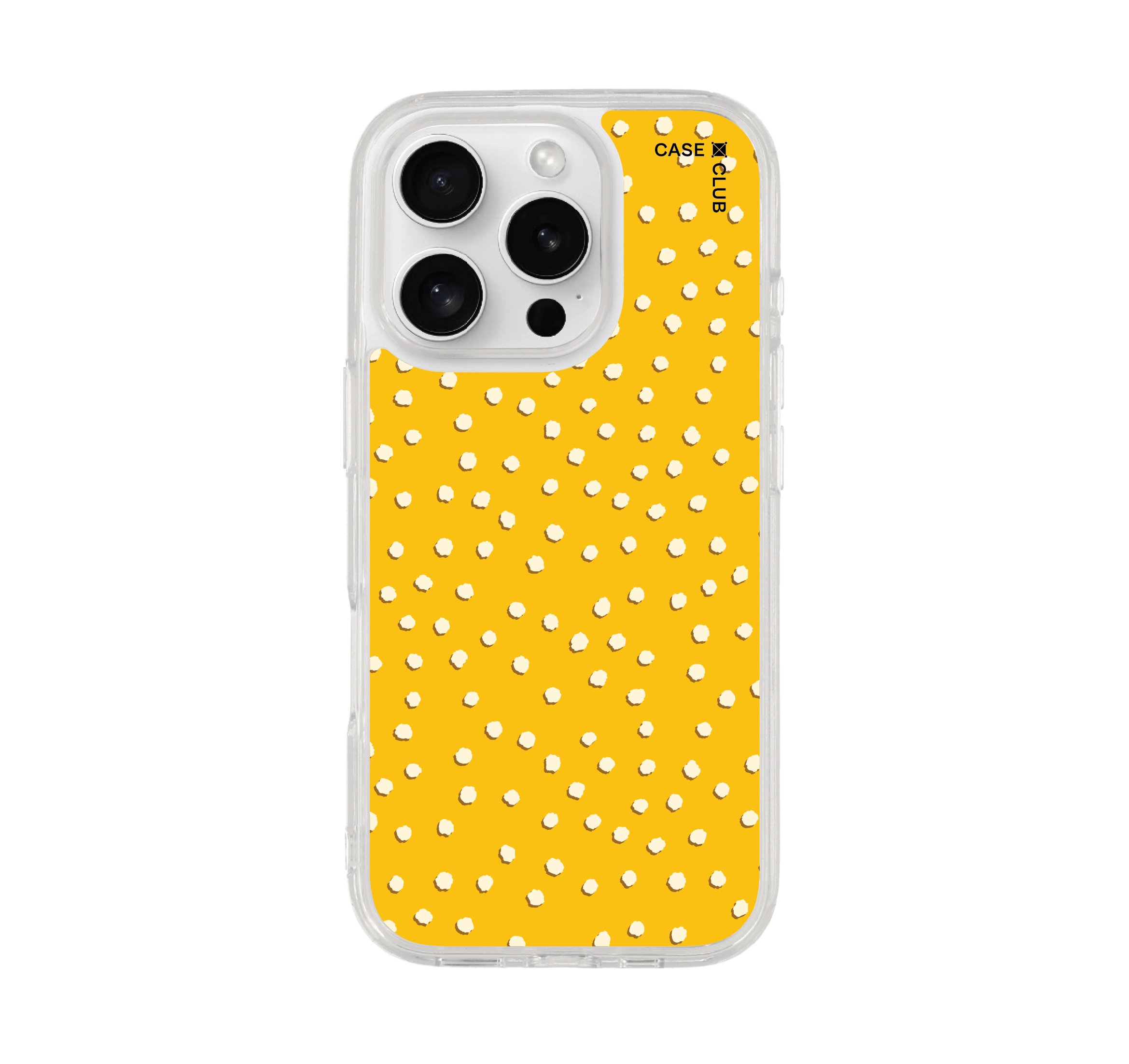 เคสใส iphone 16 pro แปรงจุดขาวเหลือง