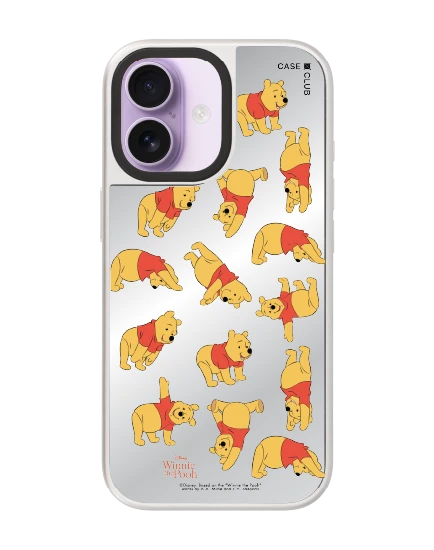 เคสกระจก iphone 17 magsafe winnie the pooh โพสท่าสไตล์หมีพูห์