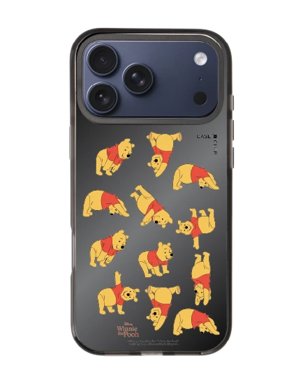 iphone 17 pro max black mirror magsafe winnie the pooh pattern