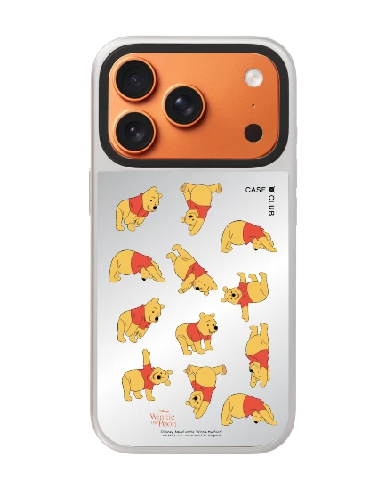 เคสกระจก iphone 17 pro magsafe winnie the pooh โพสท่าสไตล์หมีพูห์