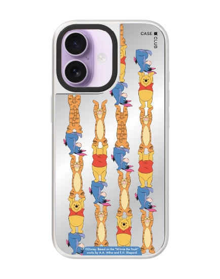 iphone 17 mirror silver magsafe winnie the pooh tigger eeyore pattern