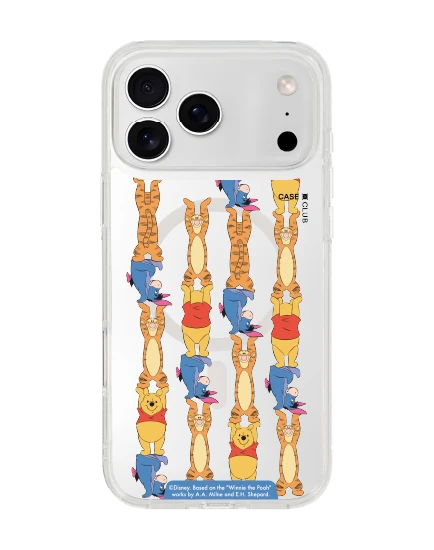 iphone 17 pro max clear magsafe winnie the pooh tigger eeyore pattern