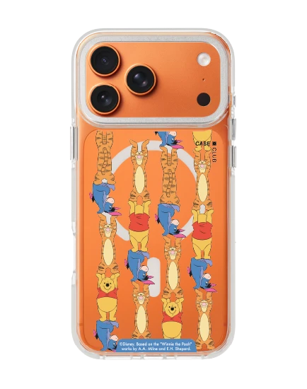 เคสใส iphone 17 pro max magsafe สีขาว winnie the pooh เพื่อนซี้เรียงตัว