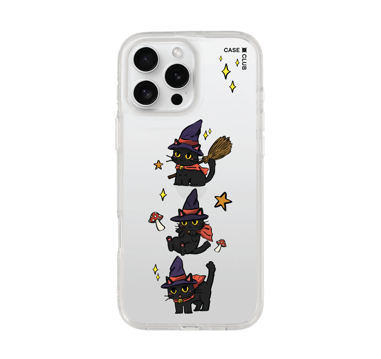 เคสใส iPhone 16 Pro Max แม่มดแมว