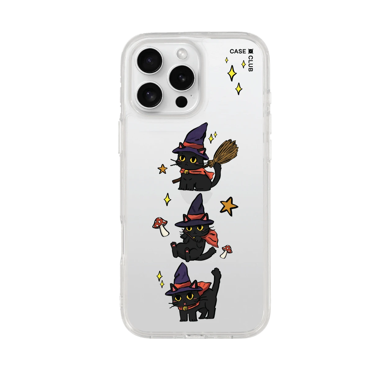 iphone 16 pro max clear case witch cat