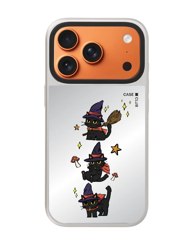 เคสกระจก iphone 17 pro magsafe แม่มดแมวเหมียวตัวน้อย