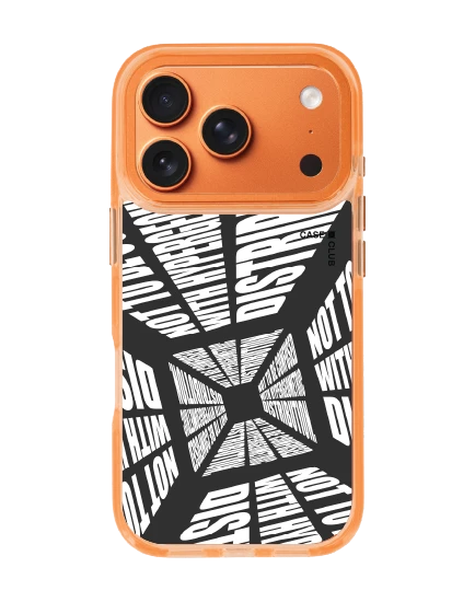 เคสใสสีส้ม iphone 17 pro magsafe โลกที่บิดเบี้ยว