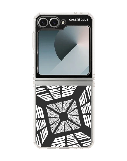 samsung galaxy z flip 6 clear case word distortion