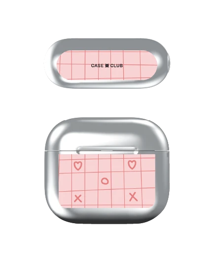 เคสสีเงิน airpods รุ่น 3 ตารางรัก xoxo