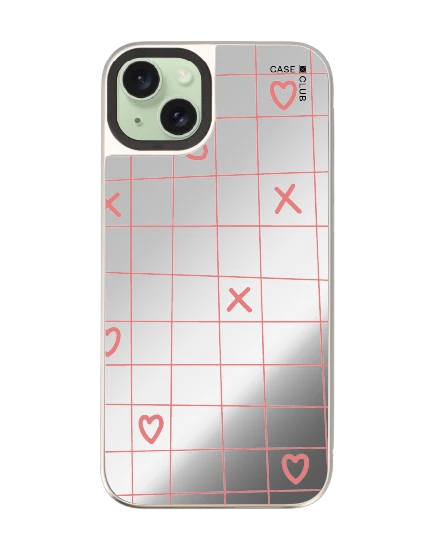 เคสกระจก iphone 15 plus magsafe ตารางรัก xoxo