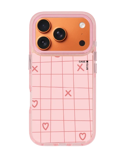 iphone 17 pro clear pink magsafe xoxo love grid