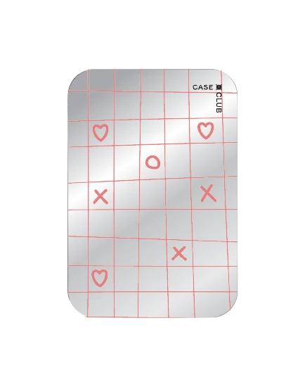 magnetic mirror cardholder stand xoxo love grid