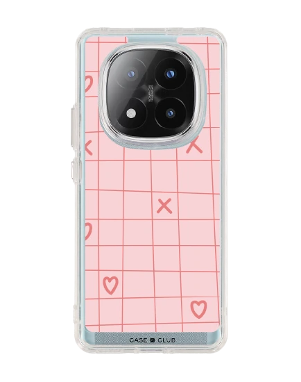 redmi note 14 pro plus clear case xoxo love grid