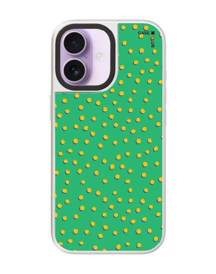 เคสกระจก iphone 17 magsafe ลาย dot จุดสีเหลืองเขียว