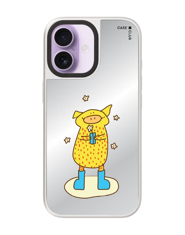 เคสกระจก iphone 17 magsafe หมูเหลืองตัวน้อย