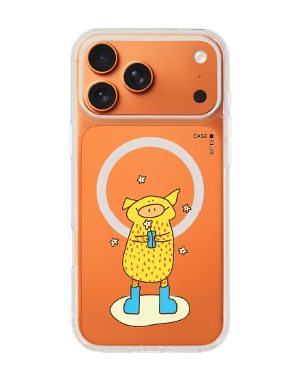 iphone 17 pro max clear magsafe yellow pig