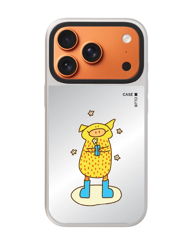 เคสกระจก iphone 17 pro magsafe หมูเหลืองตัวน้อย