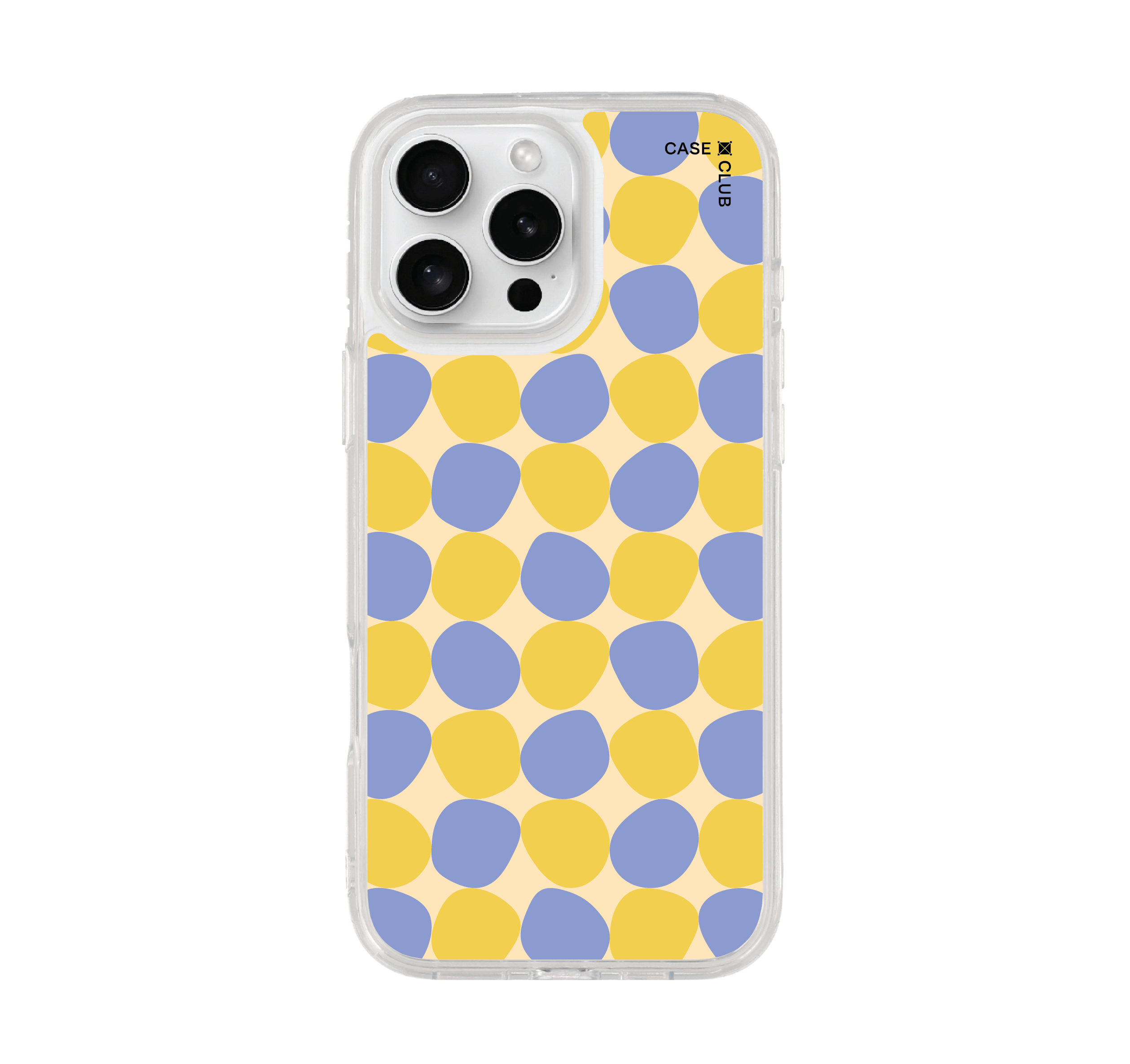 เคสใส iPhone 16 Pro Max ลายจุด สีเหลือง
